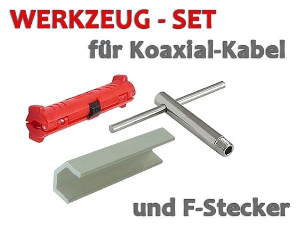 Montage-Werkzeug für Koaxialkabel und F-Stecker
